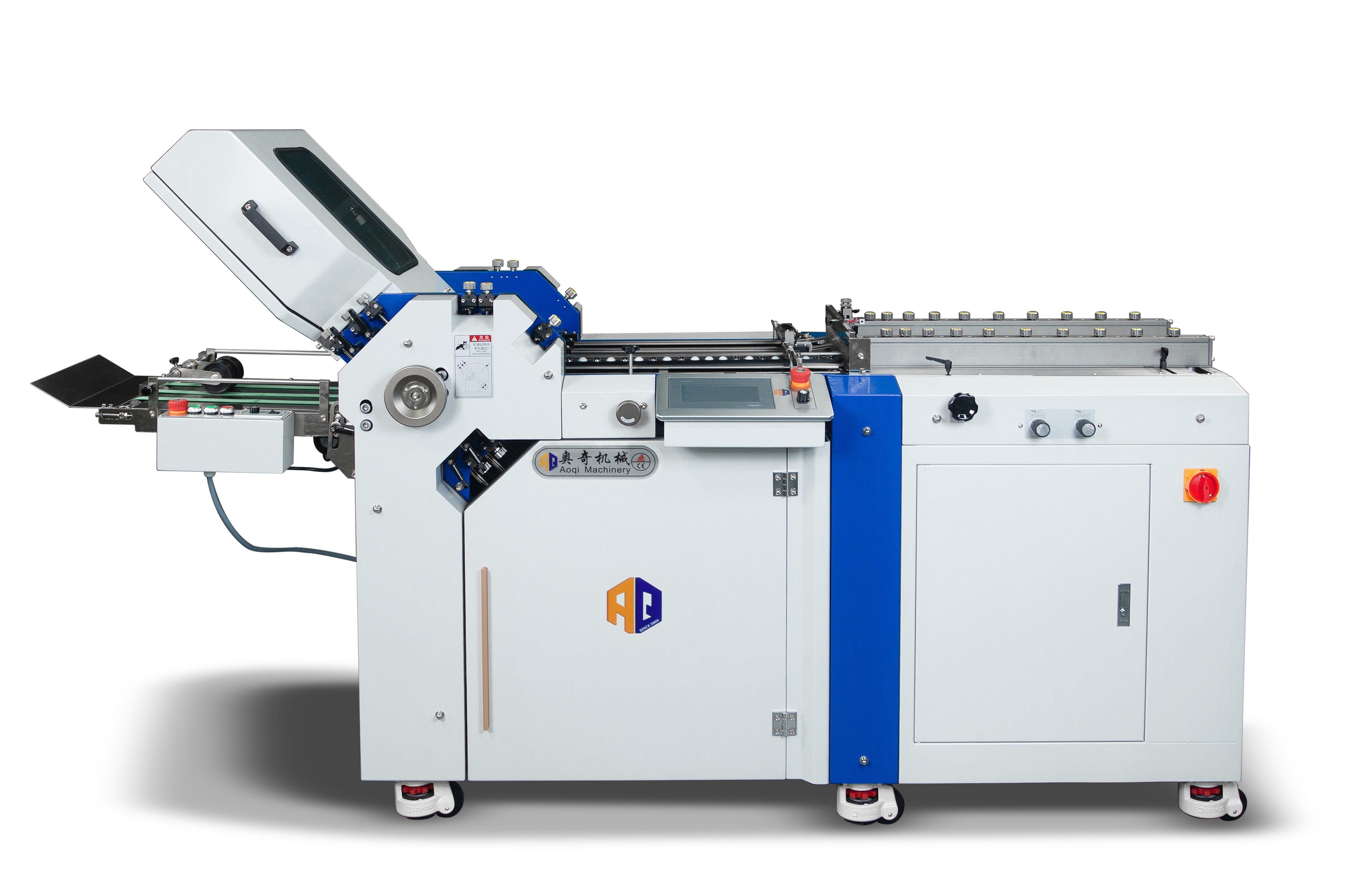 AOQI Air Suction Paper Folding Machine With Continues-Load Suction Feeder