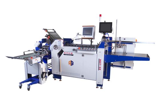 Industry Electronic Paper Folder With Flat Pile Feeder For Brochure Booklet Paper Folding Machine