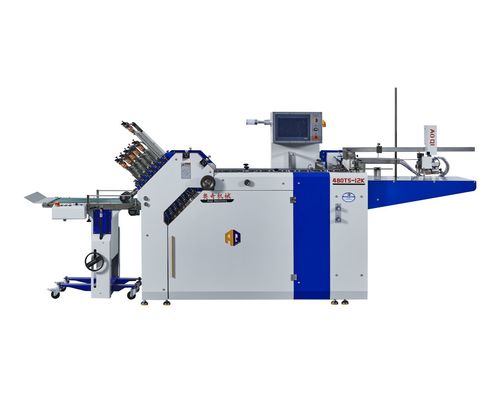 Pharma Leaflets Large Format Width 480mm Inserts Folding Machine With 12 Pockets For Printing Pharma Instruction